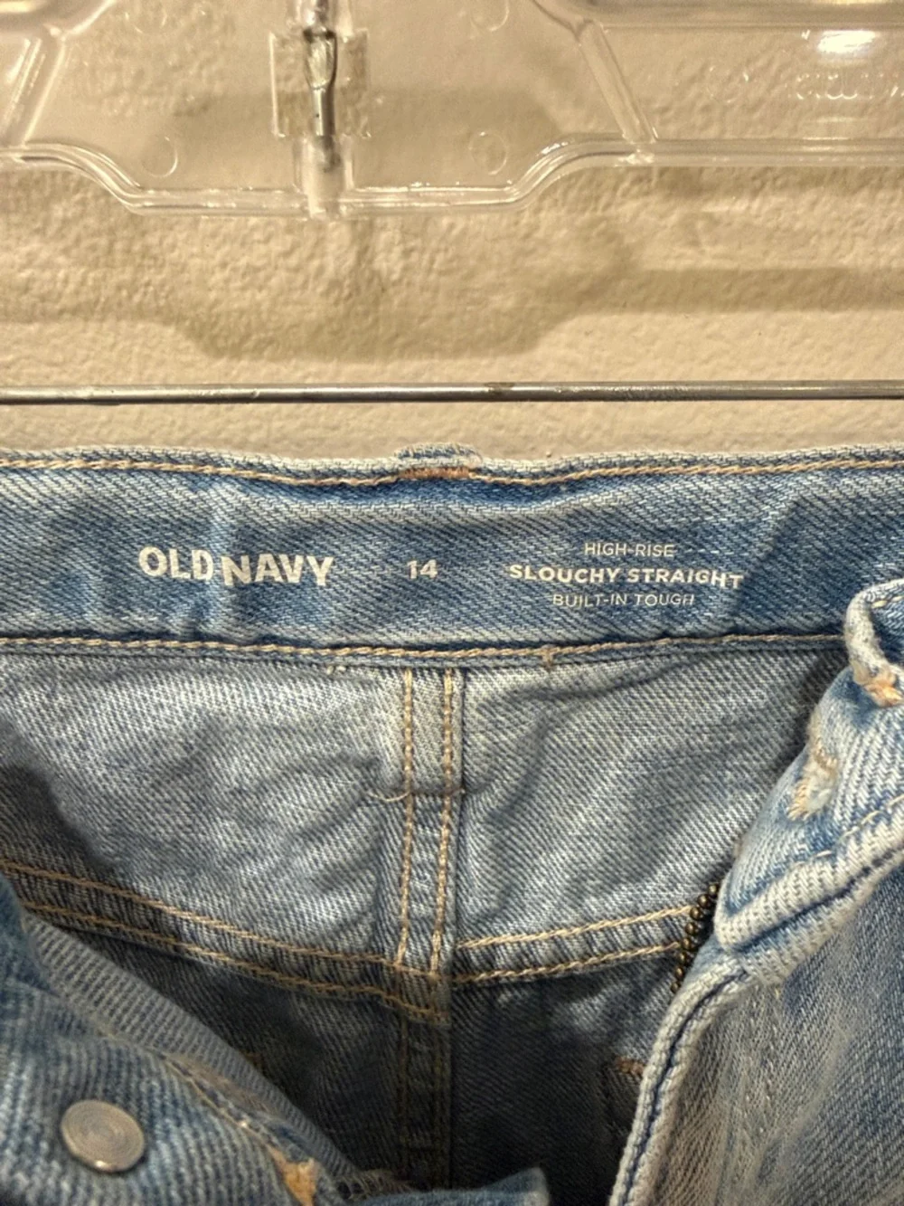 Light Blue Denim Frayed Hem Girls Shorts Size 14